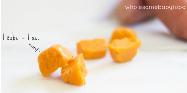 This is what 1 oz of baby food looks like.