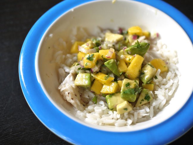 homemade mango and salsa for older babies